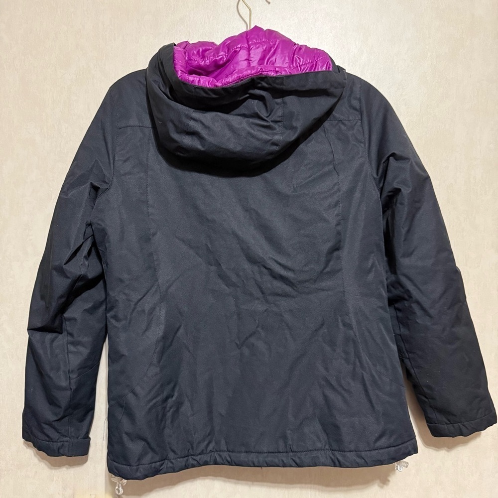 Free Country Radiance‎ Black Purple Athletic Hooded Ski Coat Jacket - Picture 4 of 6
